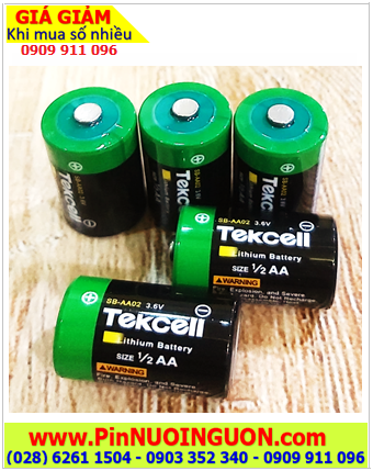 Pin SB-AA02; Pin Tekcell SB-AA02; Pin nuôi nguồn PLC Tekcell SB-AA02 lithium 3.6v 1/2AA 1200mAh _Xuất xứ Hàn Quốc